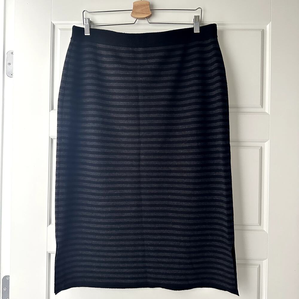 Eillen Fisher Merino Wool Midi Skirt Sz XL